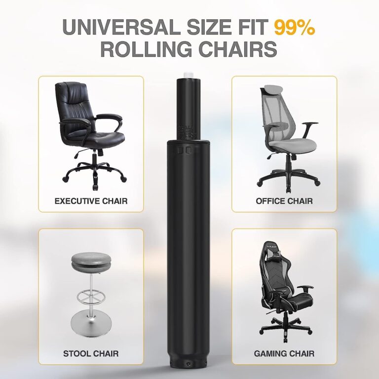 Full Black Gas Lift for Office, Desk, and Computer Chairs