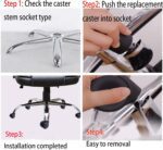 Regal Smooth Rolling 50mm Caster black Wheel for Office and Desk Chairs