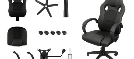 Office chair parts and accessories Office chair parts and accessories. Contains T type metal adjustable handle with armrest, Caster wheel 50mm, Metal alpha office chair base, Nylon stopper bush, desk chair, Rolling chair, Executive chair, Computer chair, Rotating chair, Office chair tilt pushback synchro single lock multi-lock mechanism, hydraulic gas lift class 3 class 4 120mm pp pu arm rest